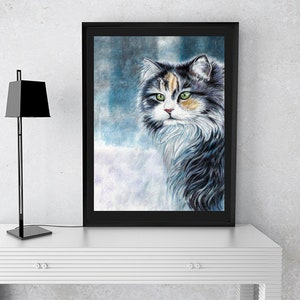 Cat Drawing / Cat Art / Cat Art Print / Cat / Cat Lover Gift / Cat Print / Cat Wall Art / Cat Portrait / Cat Wall Decor / Original artwork image 5