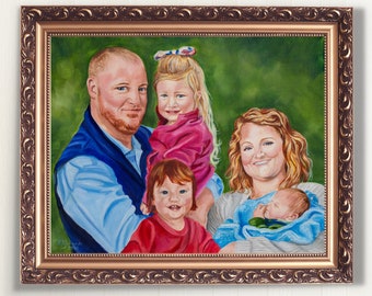 Custom Family Portrait Oil Painting From Photos