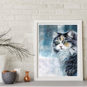 Cat Drawing / Cat Art / Cat Art Print / Cat / Cat Lover Gift / Cat Print / Cat Wall Art / Cat Portrait / Cat Wall Decor / Original artwork image 6