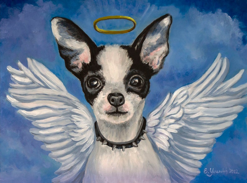 Retrato de mascota pintado a mano de una foto, pintura al óleo de gato de perro personalizada imagen 5