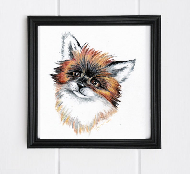 Baby Fox Original Art Print image 5