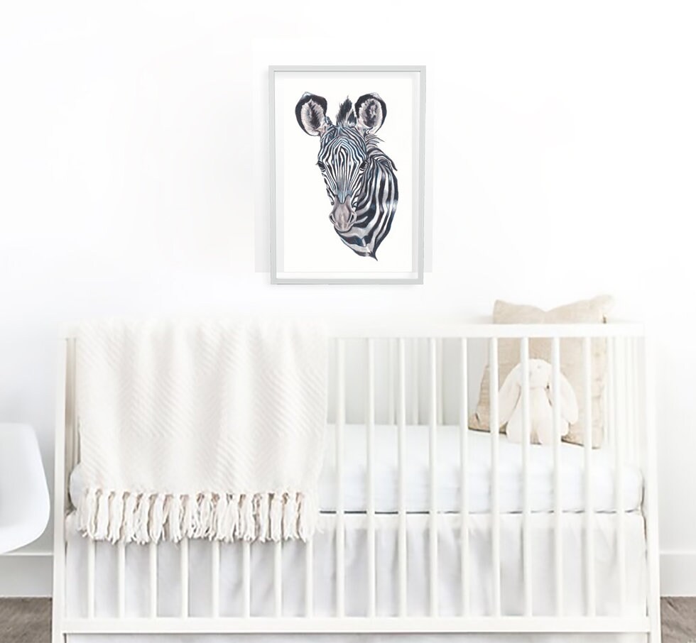 Zebra-Druck / Kinderzimmer / Kinder Zimmer Wand-Dekor / Baby | Etsy