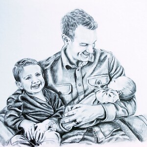 Custom Portrait Drawing From Photo, Personalized Gift