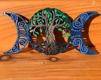 Tree of Life - Yggdrasil - Triple Goddess Altar Piece, Magic, Pagan, Wiccan, Witchcraft, Mythology