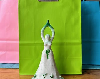 Imbolc Spiral Goddess & Celtic Cross altar, Wheel of the Year, Gaia, Mother Earth, Spring, Divine Feminine, Wicca, Witchcraft