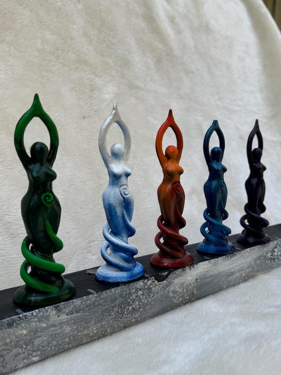 Spiral Goddess, Forces of Nature, Gaia Statue, Mother Earth, Pagan/Wicca Goddess, Yoga and Meditation Decor, Made by MyRitualMagic