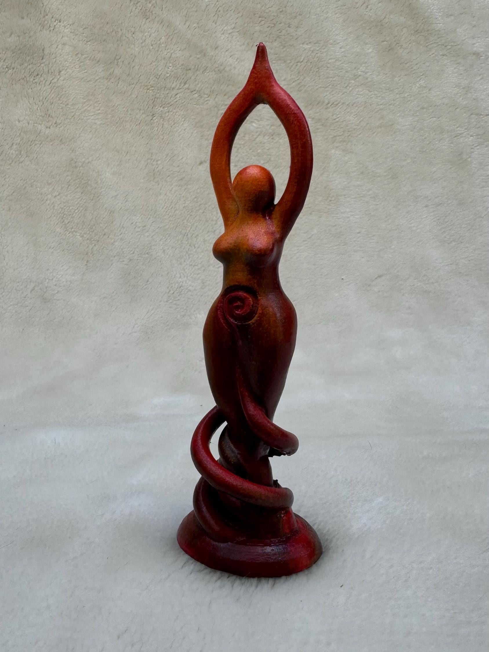 Spiraalgodin, natuurkrachten, Gaia-standbeeld, Moeder Aarde,  heidense/Wicca-godin, yoga- en meditatiedecor, gemaakt door MyRitualMagic -  Etsy België, image size:1687x2249