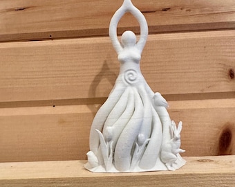 DIY Beltane Spiral Goddess white base goddess for personalization customization, Witchcraft Supplies, Ready to paint, Paint your own