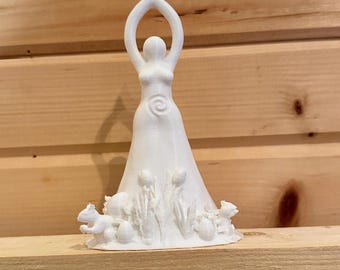 DIY Ostara Spiral Goddess white base goddess for personalization customization, Witchcraft Supplies, Ready to paint, Paint your own