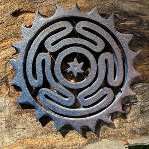 Hecate Wheel, Hecate Symbol, Goddess of Magic Altar Coin, Hekate Handheld Sigil, Pagan, Greek Goddess, Altar Tile, Witchy Wall or Window Art