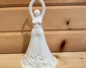 DIY Imbolc Spiral Goddess, white base goddess for personalization customization, Witchcraft Supplies, Ready to paint, Paint your own