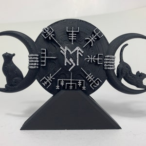 Bouclier Vegvisir de la triple déesse de Freyja