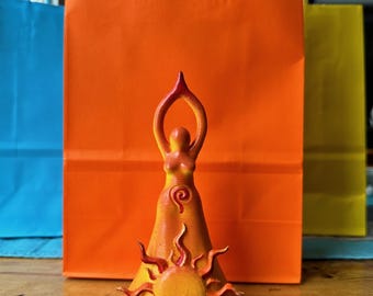 Litha Spiral Goddess &  Solstice Moon Altar, Wheel of the Year, Divine Feminine, Wiccan, Druid, Celtic Witch, Sun Goddess, Wheel of the Year