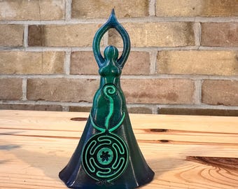 Hecate Spiral Goddess, Goddess of Magic, Gown Goddess Figurine, Hekate, Pagan, Greek Goddess Statue Wicca, Witchcraft, Witchy Gift