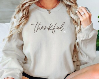 Thankful Sweatshirt for Fizz-Giving Thanksgiving Sweatshirt for Bonne Babe