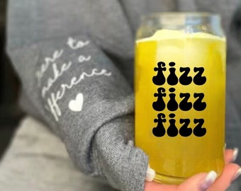 FIZZ Glass | 16oz | Fizz Glass Can | Glow Shot | Green Gut Glow Glass Gift for Fizz