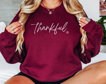Thankful Sweatshirt Thanksgiving Sweatshirt for Bonne Babe