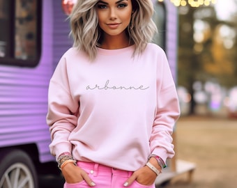 Pink Signature Sweatshirt Team Gift for Bon Babe Gift for Fizz Dealer Incentive Birthday Gift