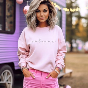 Pink Signature Sweatshirt Team Gift for Bon Babe Gift for Fizz Dealer Incentive Birthday Gift