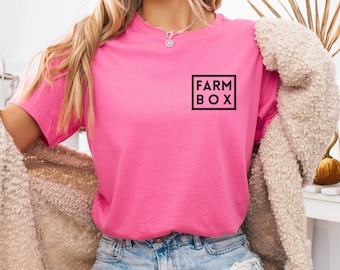 Farm Box Pocket Design - Unisex Bella T-shirt