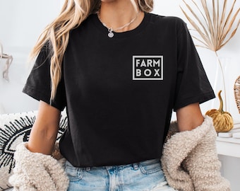 Farm Box Pocket Design - Unisex Bella T-shirt