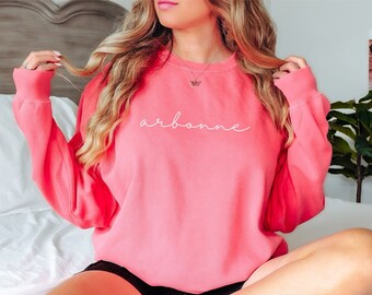 Comfort Color Sweatshirt with Script Bon Babe Sweatshirt Bonne Gift for Fizz Dealer