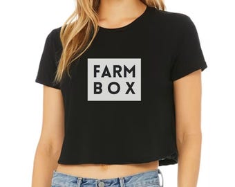 Black Crop Tee - Farm Box Solid