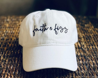 Faith & Fizz Embroidered Baseball Cap