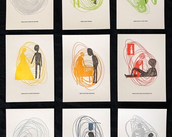 Letterpress Print Set - This is Not A Book 5 Year Anniversary Limited Edition