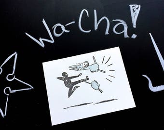 Ninja y Card de burro