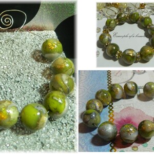Polymer clay beads. Round Polymer Clay Beads. Beads 14 mm. Beads for bracelet.