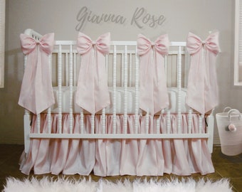 Light Blush Girl's Crib Set -  Free shipping!