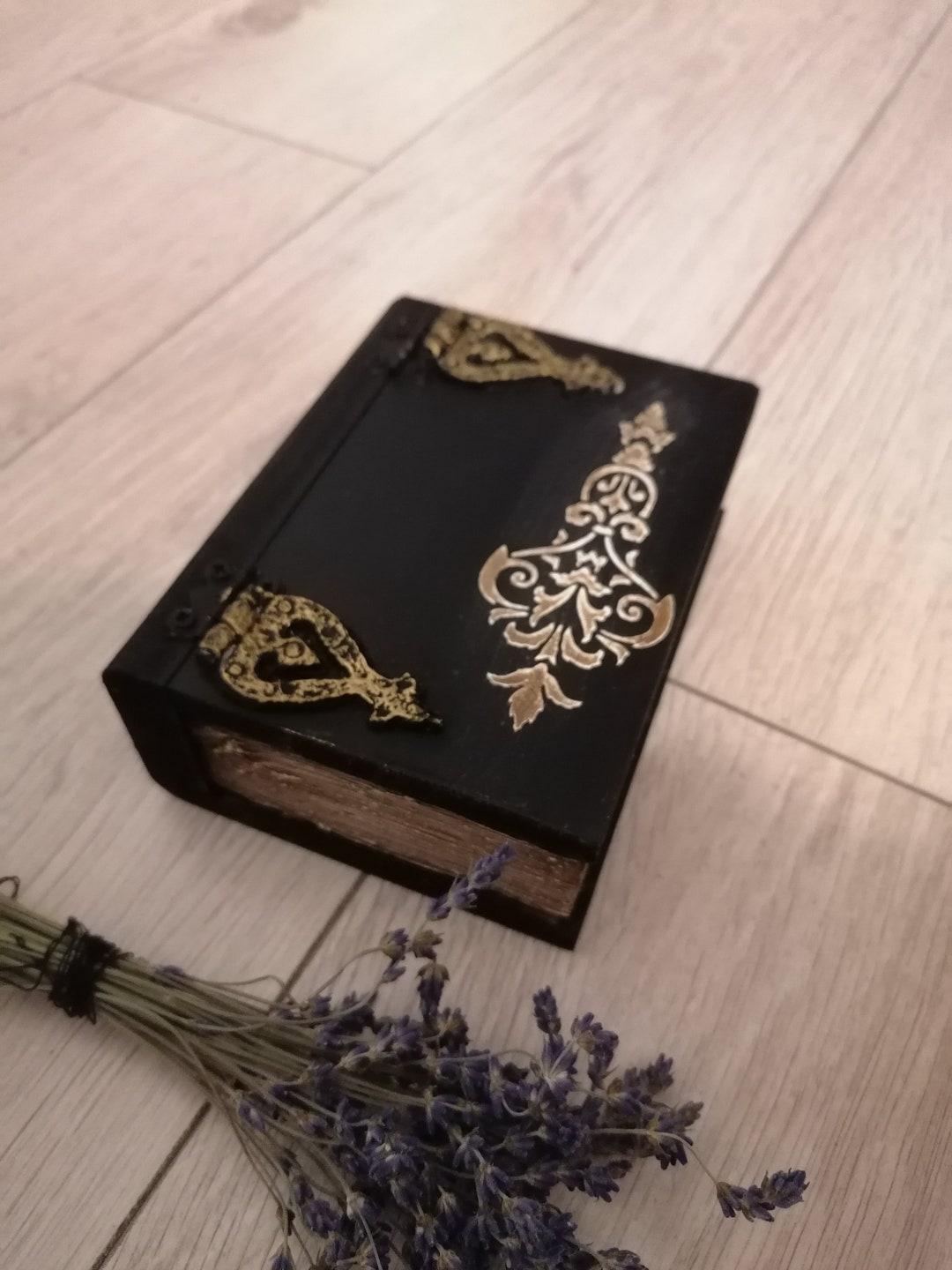 Wedding Rustic Ring Bearer Box, Old Book Box, Wedding Ring Book Box