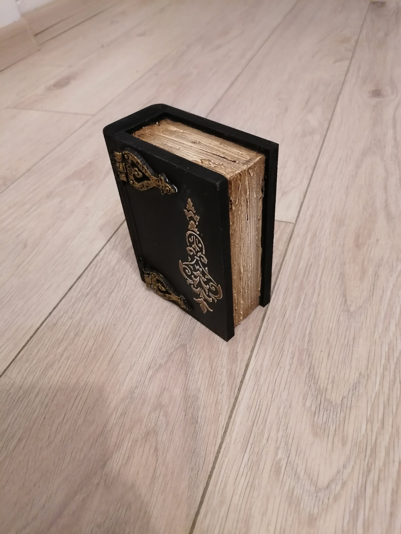 Wedding Rustic Ring Bearer Box Old Book Box Wedding Ring Etsy