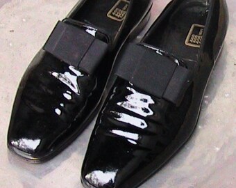 Mr Guy Patent Leather Shoes 9 1/2 D (E) Vintage