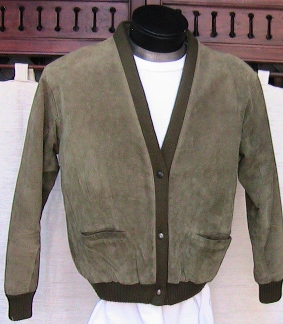 60s Talbots small Suede Moss Green Vintage Jacket