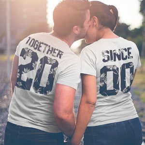 Together Since Shirts, Anniversary gift, Anniversary shirts, Couples shirts, couple shirts for him and her, Personalized anniversary gifts