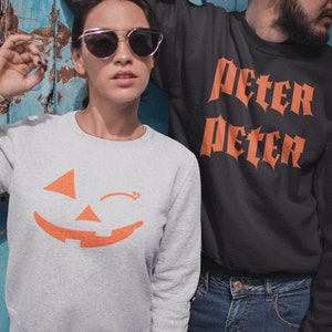 Peter Peter Mangiatore di Zucche Halloween Party Coppia Costumi Abbinati Felpe Halloween Party Costume Outfit