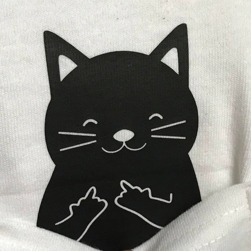 Funny Pocket Cat Middle Finger Fashion Gift Unisex Tshirt Etsy