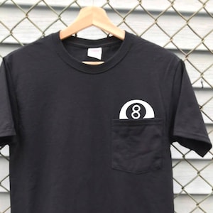 Funny Pocket Billiard Ball 8 Fashion Gift Unisex Pocket T-shirt