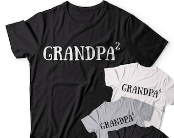 Grandpa 2 t shirt Grandpa 3 Grandpa 4 shirt Grandpa of Two Grandpa of Three Grandpa of Four Grandpas Gift tshirt Fathers Day Gift T-shirt