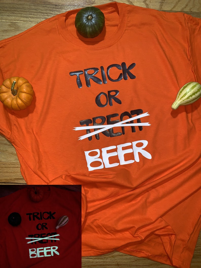 Trick or Beer Halloween Costume Funny Tshirt Halloween Beer Etsy