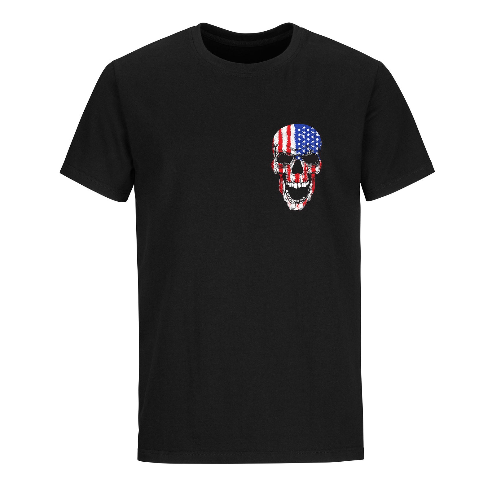 American Flag Skull T Shirt Skull USA Flag Shirt 4th of July - Etsy