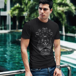 Cool Lion Head Design 3D Fashion Tattoo Style Lion Shirts - Etsy