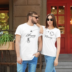 Honey Mooning shirts couple t shirt couple tees Love tshirts Bee gift anniversary honey moon gift tee