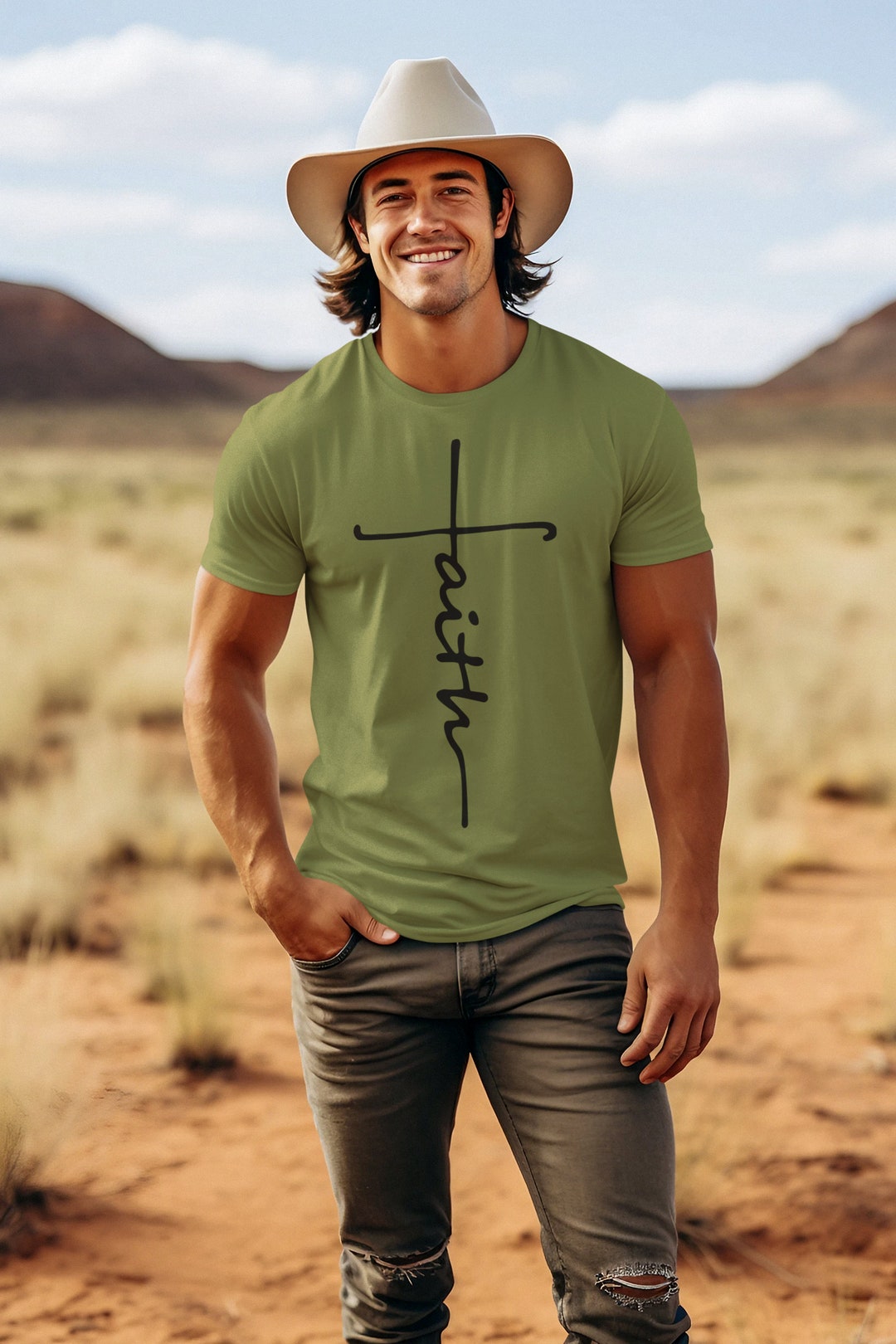 Christian Graphic Tee Faith Cross Design Shirt Cross T-shirt Christian ...