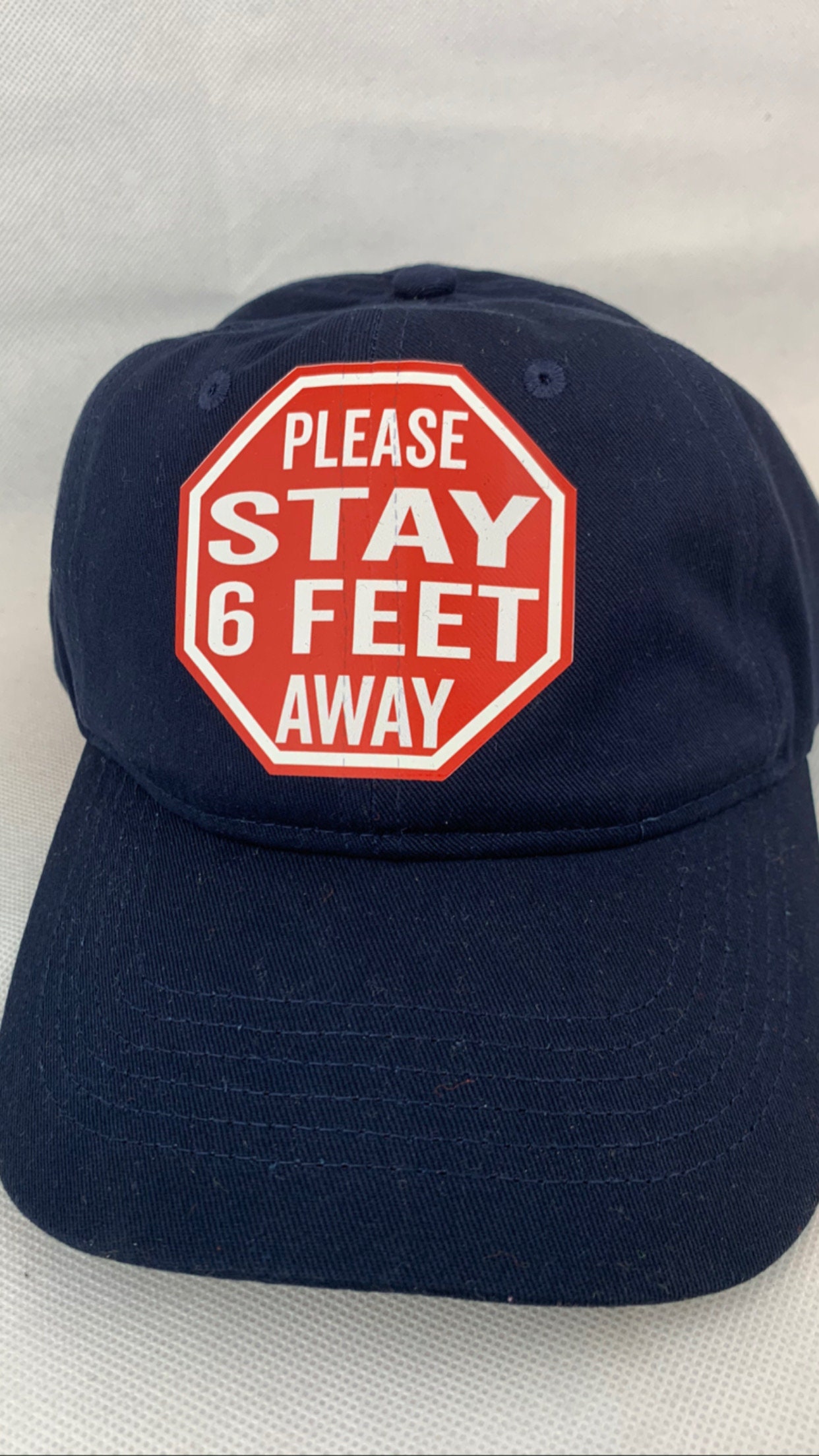 Social Distancing Stay 6 Feet Away Please Keep Your Distance Hat Flu  Running Cap -  UK