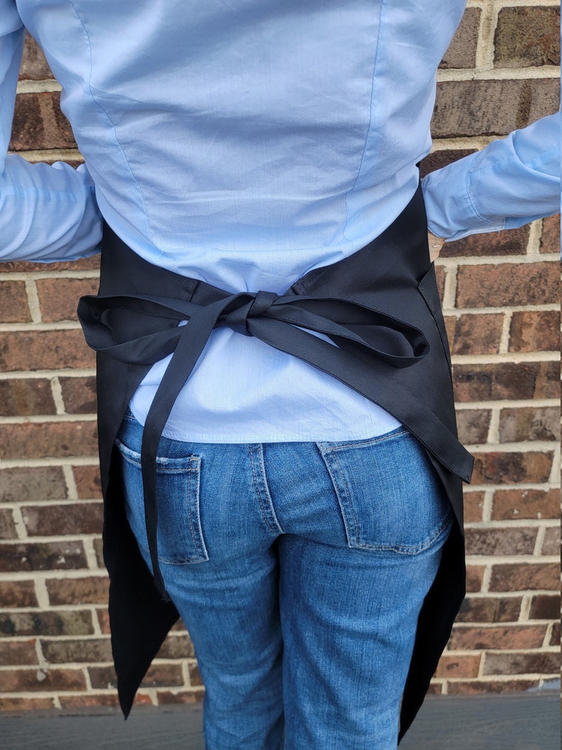 Apron for Kitchen Cooking BBQ Grill Adjustable Size Two Tool Pockets ...
