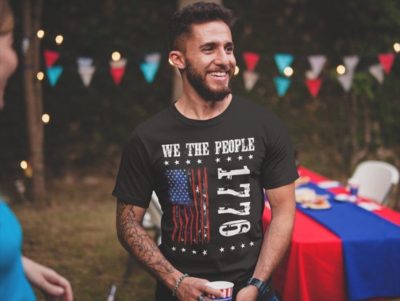 Buy We the People Shirt Patriotic T Shirts American Flag Shirt Online in India Etsy