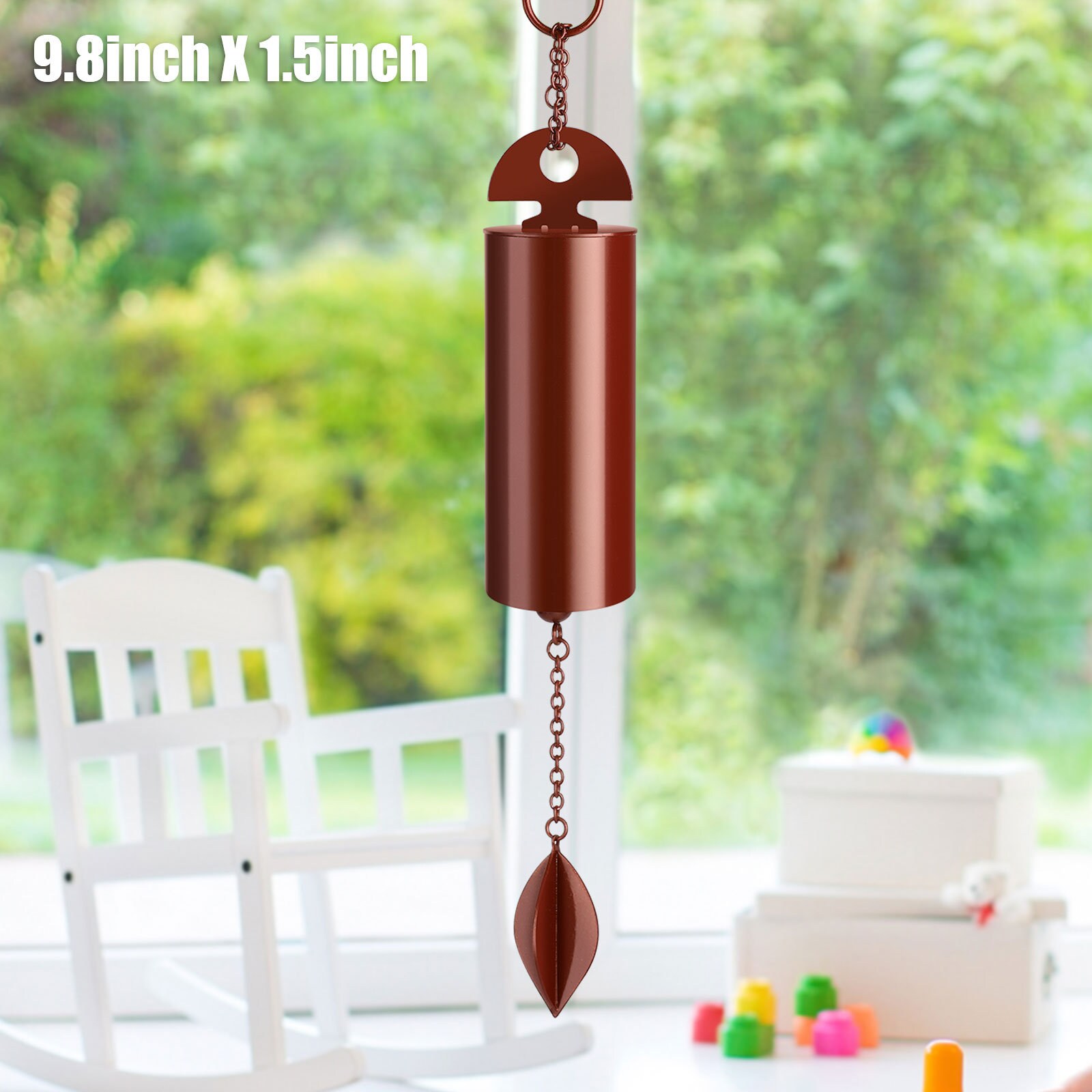Bronze Windspiel 91 Cm – Garten-Deko Mit Tiefer Glockenmelodie Für Terrasse, Balkon & Hof